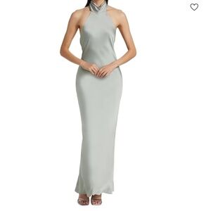 Ramy Brook Tatiana Satin Halter Dress size 4 NWT